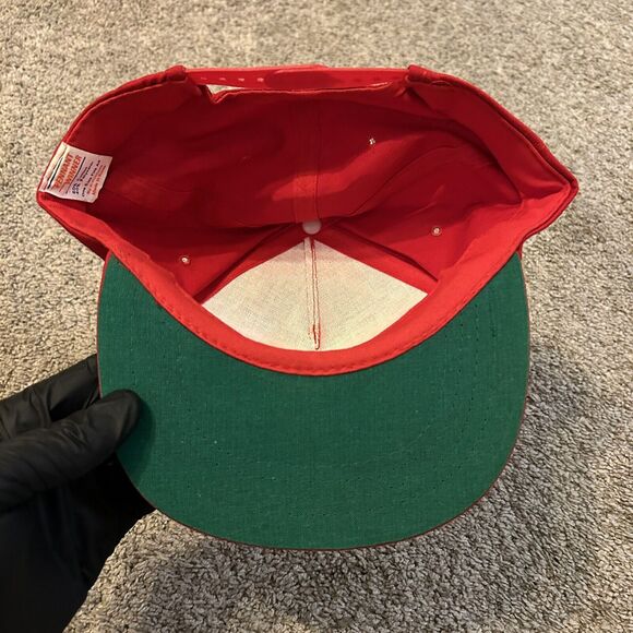 Vintage Whitetail Deer Hunter Safety Orange Foam Snapback Trucker Hat Cap - Picture 3 of 8